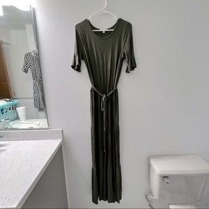 Deep green maxi dress